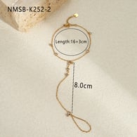 NMSB-K252-2 Fingerarmband mit weißen Diamanten 