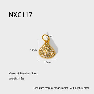 Luxe Ocean Series roestvrijstalen conch DIY-hanger h5 