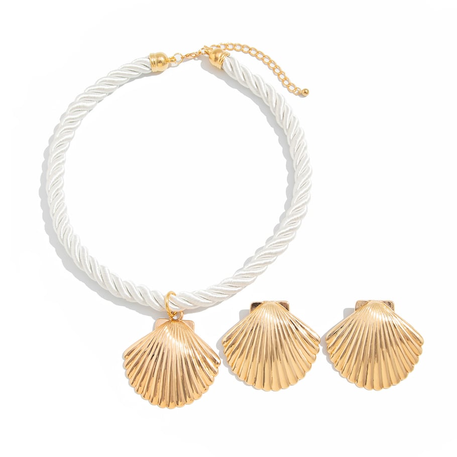 Ins Style Shell Alloy Earring Sets 