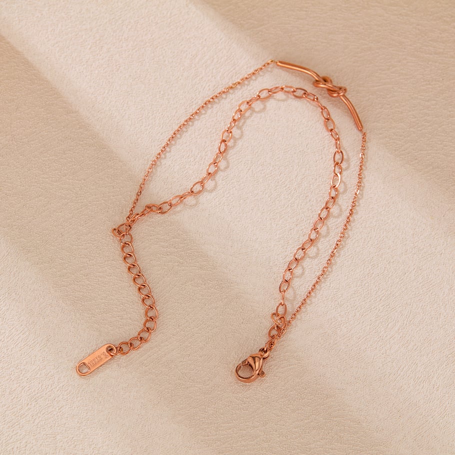 1 Stück Simple Series Einfache Edelstahl-Damenkettenarmbänder Bild3