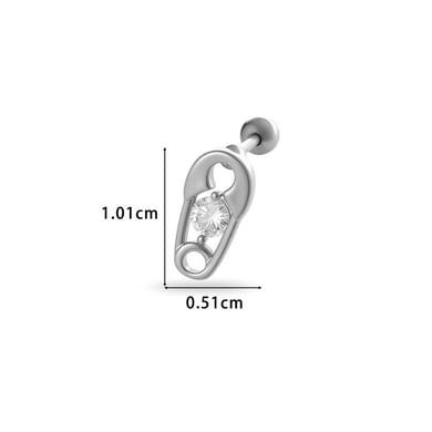 Stern Kupfer Gold Farbe Zirkon Piercings Ohrringe h5 Bild2