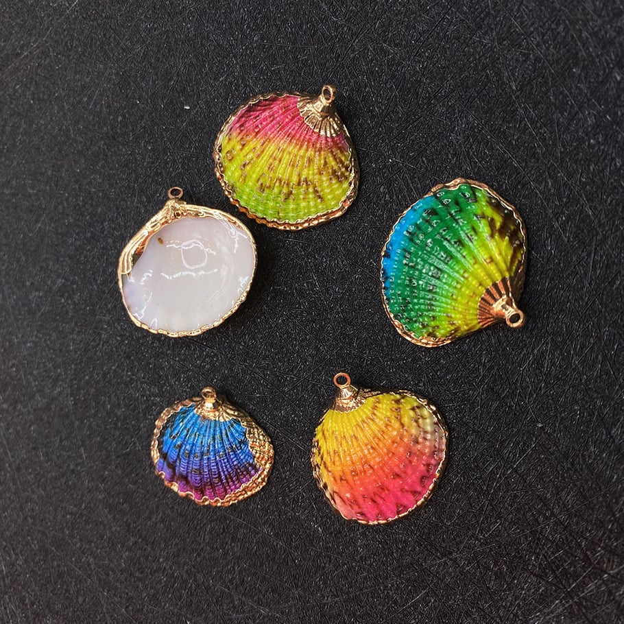 1 Piece Gradient Color Sea Shells Women's Pendants Picture3