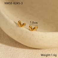 Boucles d&#39;oreilles en forme de petit cœur NMSE-K245-3 Image3