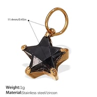 PJ464BKG Black Zirconium Gold Pendant Picture17