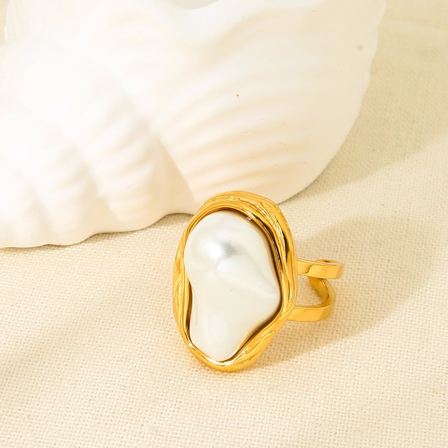 Elegante Serie Perle Edelstahl Damen Halskette Bild4