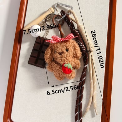 Klassischer süßer Teddybär-Plüschtier-Accessoires Damentaschenanhänger h5 Bild2