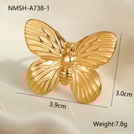 NMSH-A738-1 kelebek yüzük/One size Resim2