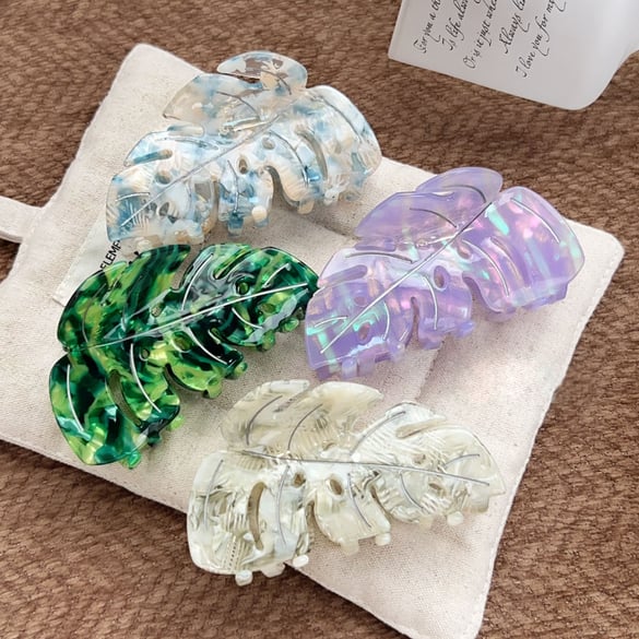 Premium Elegant Leaf Şekillendirici Kadın Saç Pençesi