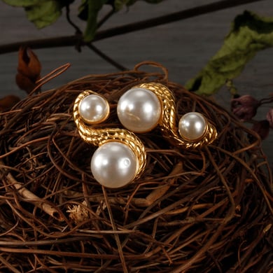 1 par de pendientes de botón geométricos diarios de acero inoxidable color dorado para mujer h5 Imagen5