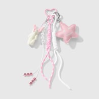 1 pink star rabbit keychain Picture2