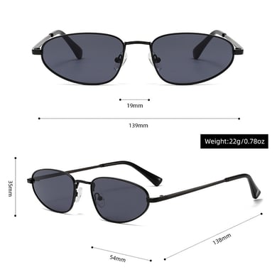 1 paio di occhiali da sole casual in metallo da donna della serie Simple h5 Immagine7