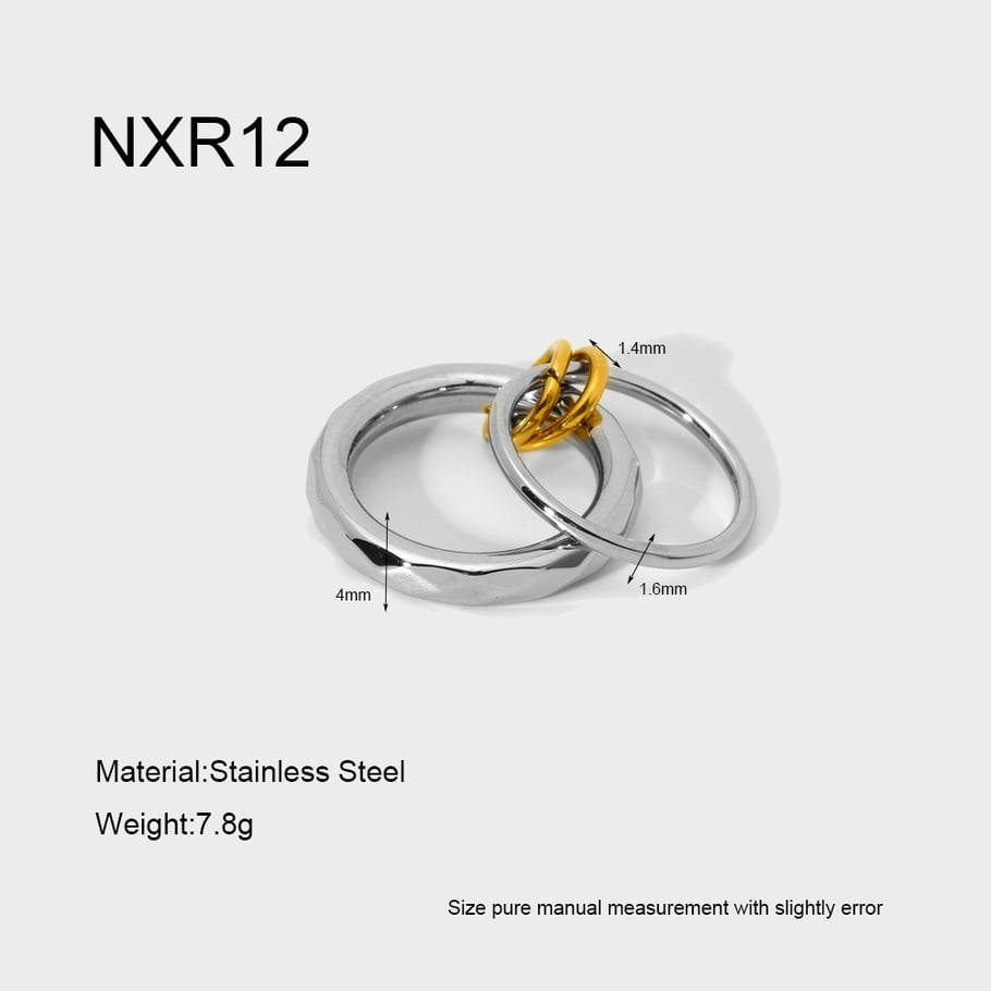 Luxury Style Elegant Stainless Steel Stackable Rings