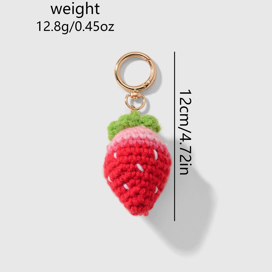 Breloques de sac en alliage en forme de fraise sucrée Image2