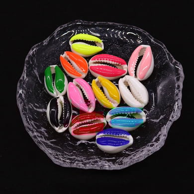 1 Piece Colorful Oil-spot Glazing Conch Women's Pendants h5 Picture4