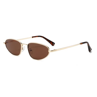 1 paio di occhiali da sole casual in metallo da donna della serie Simple h5 Immagine4