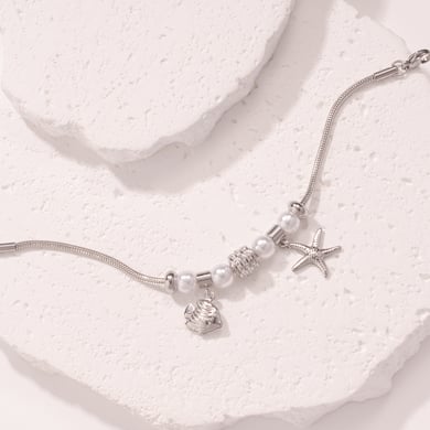 Braccialetti con ciondoli da donna in acciaio inossidabile color oro con pesci tropicali h5 Immagine5