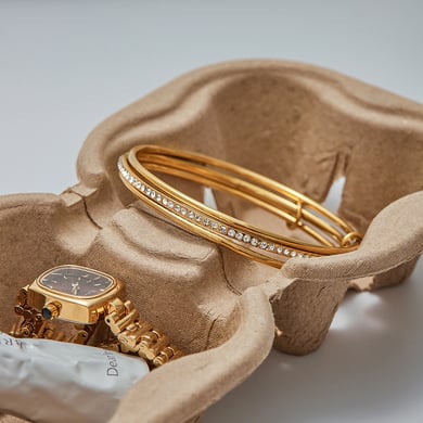 Goldfarbene Armreifen aus Edelstahl h5 Bild5