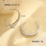 NMSE-G737-2 Orta Küpe Çelik Resim5