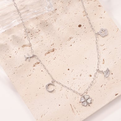 Romantische klaver roestvrij staal goudkleurige dames hanger kettingen h5 Afbeelding6