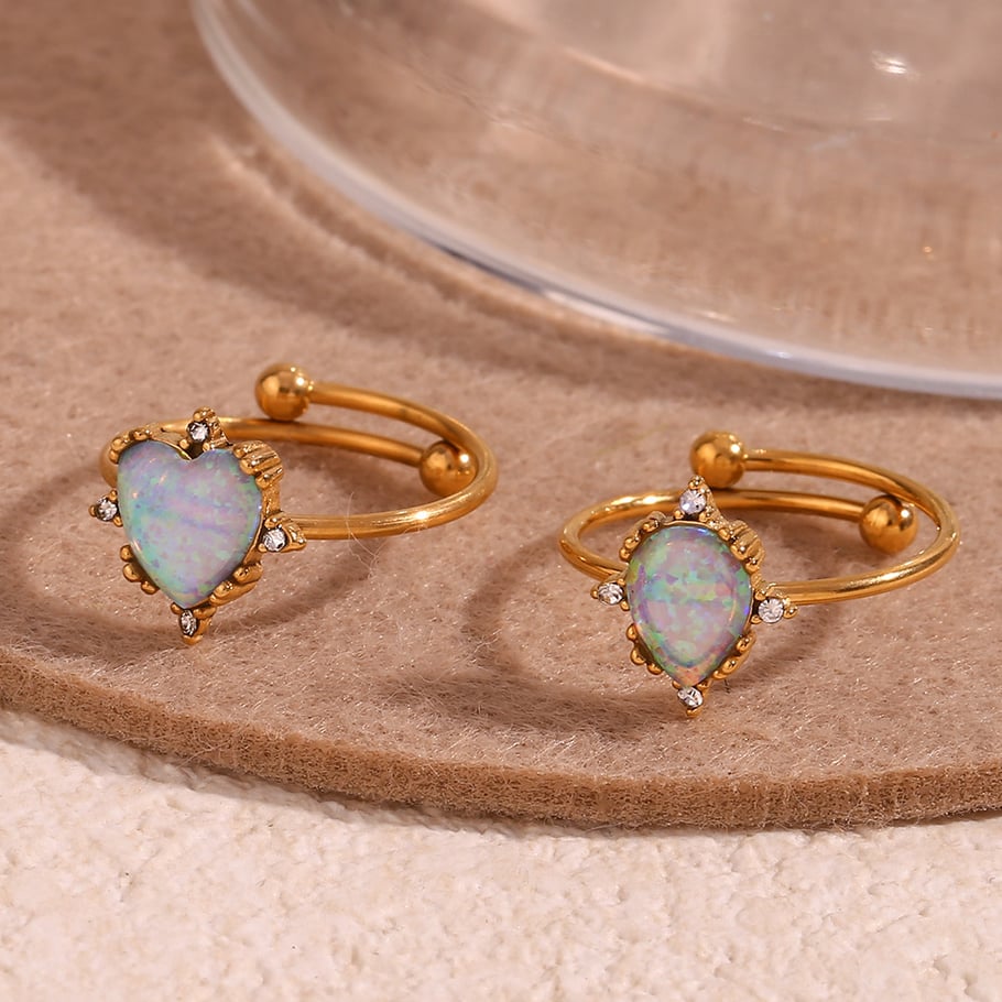 1 Stück Luxuriöse Serie Elegante Statement-Ringe aus einfarbigem Edelstahl Bild6