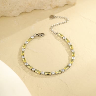 Bracelets à chaîne géométriques en acier inoxydable pour femmes, série Simple Daily h5 Image4
