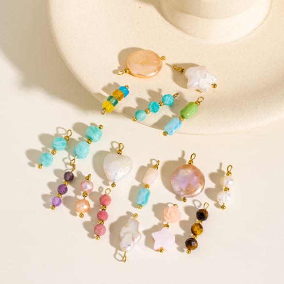1 Pair Simple Series Sweet Droplet Natural Stones Women's Pendants