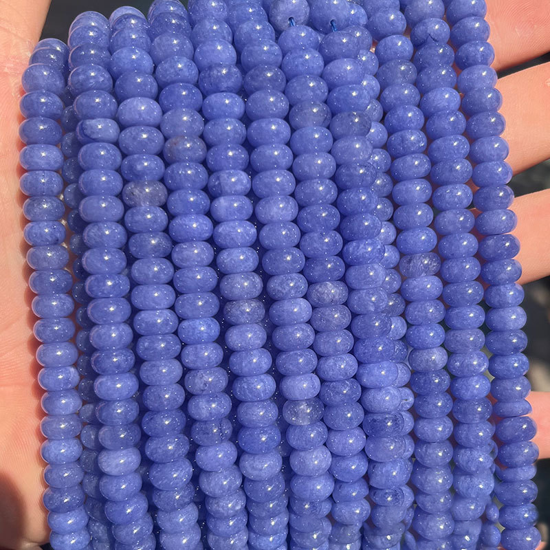 1 Strang bunte Schmuckperlen aus Naturstein (Perlengröße: 5 mm x 8 mm) Bild3