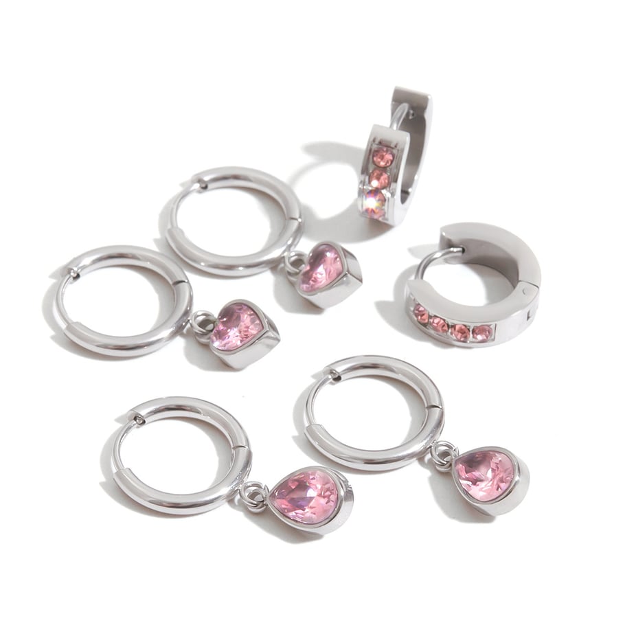 Herz-Ohrring-Sets aus Edelstahl Bild4