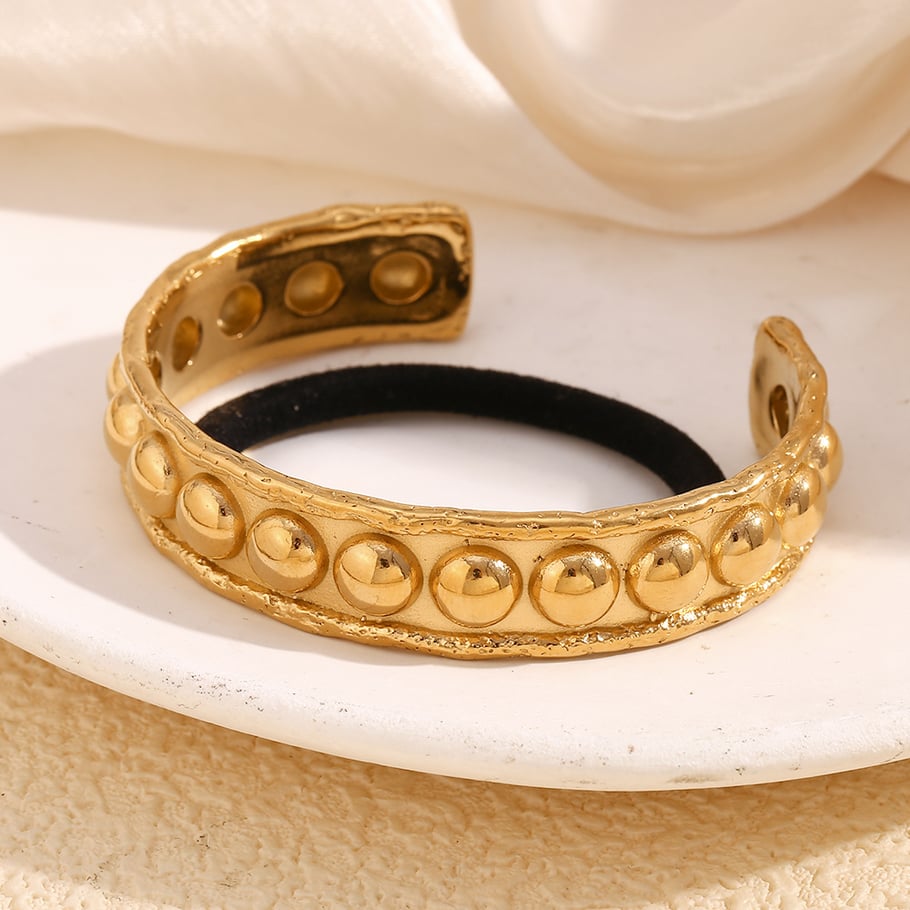1 Piece Stylish Ocean Series Gold - colored Stainless Steel Hair Ties Picture4