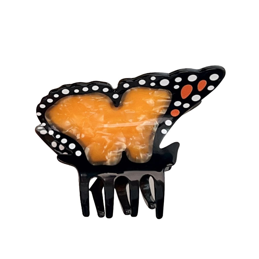 1 pince à cheveux en PVC pour femme, motif papillon et abeille Image4
