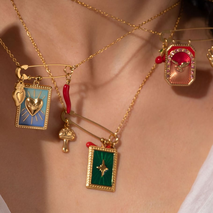 Charming Polychrome Stainless Steel Gold Color Women's Pendant Necklaces Picture3