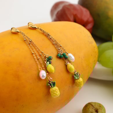 Süße Frucht Goldfarbene Ohrhänger h5 Bild5