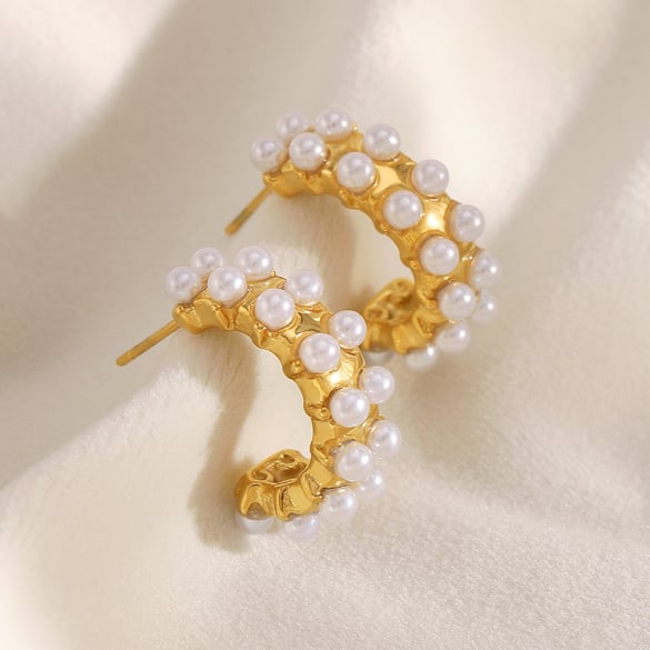 Einfache Serie Elegante Volltonfarbe Damen Creolen