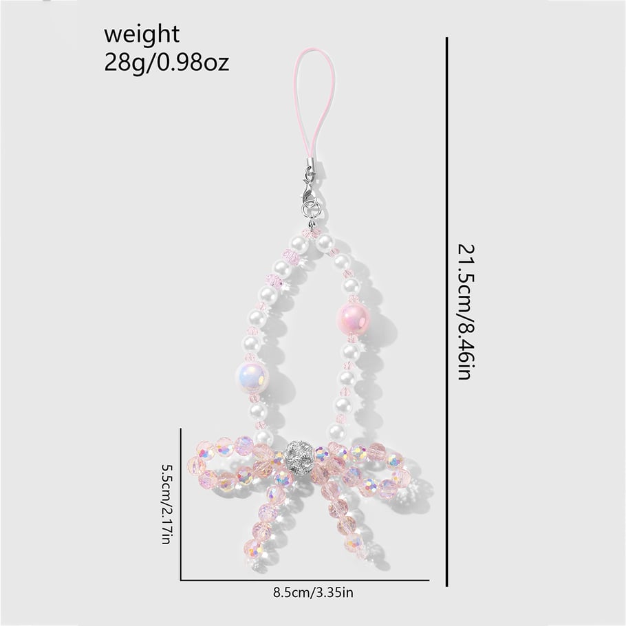 Beaded Bow Knot Bag Charms Picture2