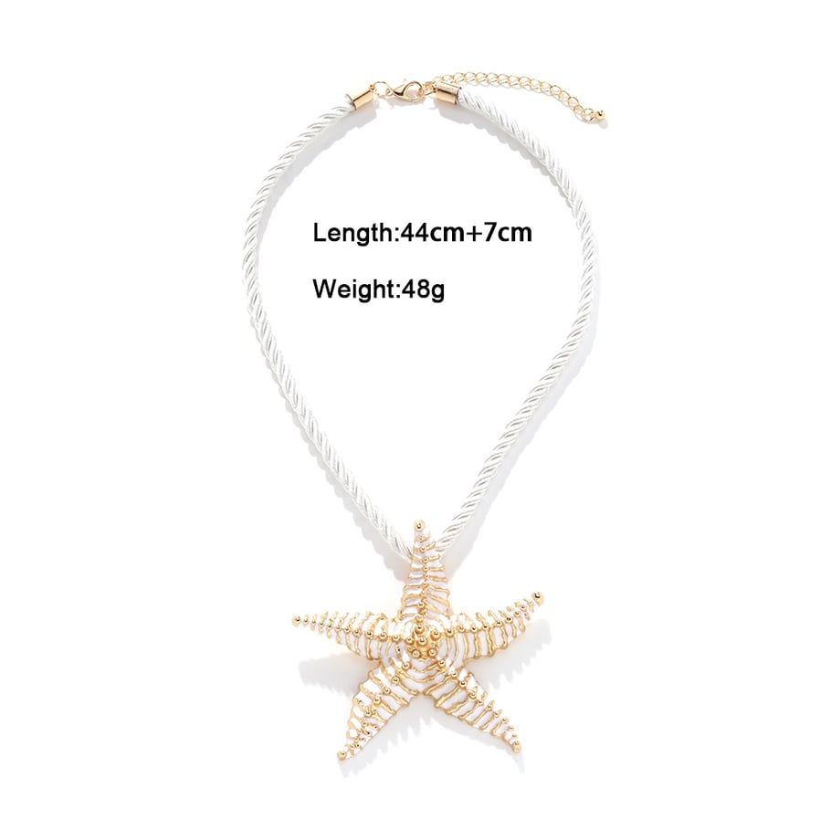 Vacation Alloy Starfish Pendant Necklaces h5Picture5