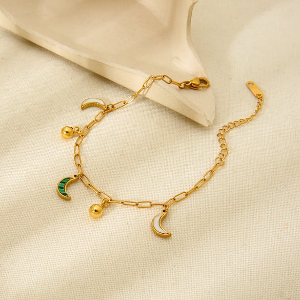 Pulseras de mujer con colgante DIY de luna de la serie clásica 2