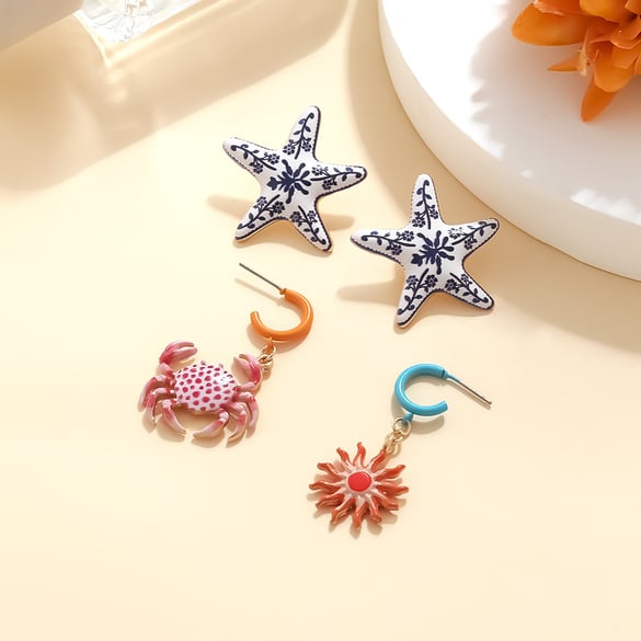 Oceanic Alloy Earring Sets