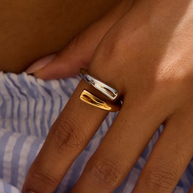 Mixed Color Stainless Steel Minimalist Ring h5 Picture2
