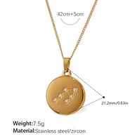 XL444WEG9 Libra gold necklace Picture9