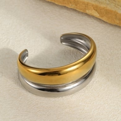 Simple Series Simple Mixed Color Stainless Steel  Gold Color  Women's Bangles h5 Picture3