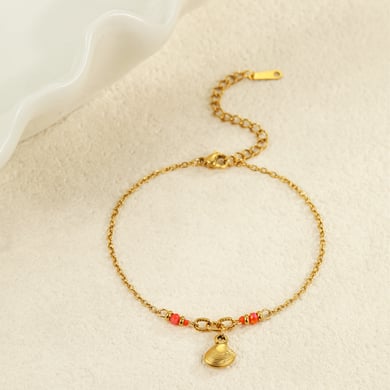 1 Paar Charm-Armbänder aus Edelstahl der Romantic Series Vacation Turtle in Goldfarbe für Damen h5 Bild4