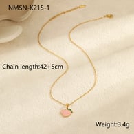 NMSN-K215-1 Pfirsich Halskette Bild4