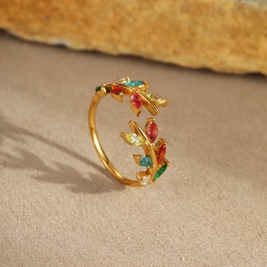 Bagues ajustables pour femmes en acier inoxydable et zircon, série Simple, géométriques quotidiennes h5 Image3