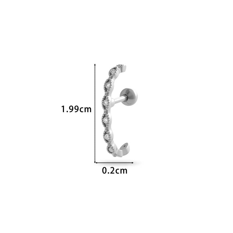 1 Piece Simple Series Simple Star Copper Gold Color Zircon Women's Piercings Earrings h5Picture2