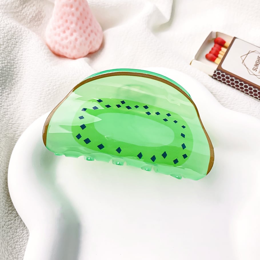 1 pezzo di fermaglio per capelli da donna in acetato della serie Fruit, stile fresco Immagine6