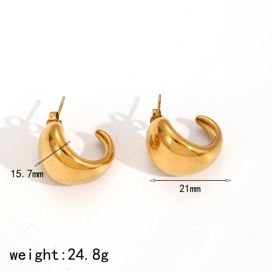 Ins Style Edelstahl Gold Farbe Ohrstecker Bild2