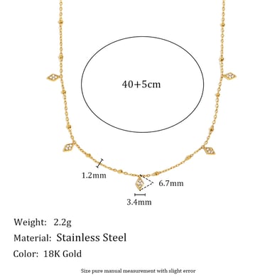 Einfache Serie Elegante Einfarbig Edelstahl Damen Kette Halsketten h5 Bild4