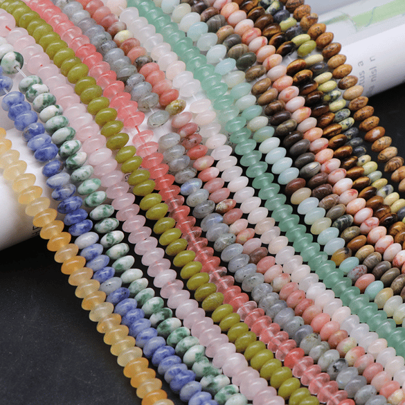 1 chaîne de perles de boulier naturelles de la série romantique 2