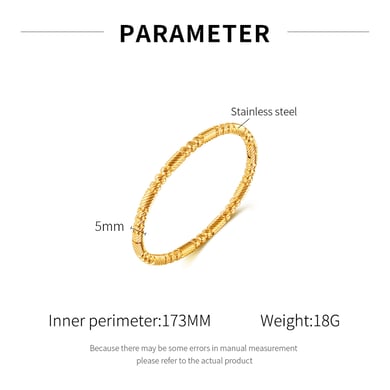 Goldfarbene Armreifen aus Edelstahl der Simple-Serie h5 Bild2