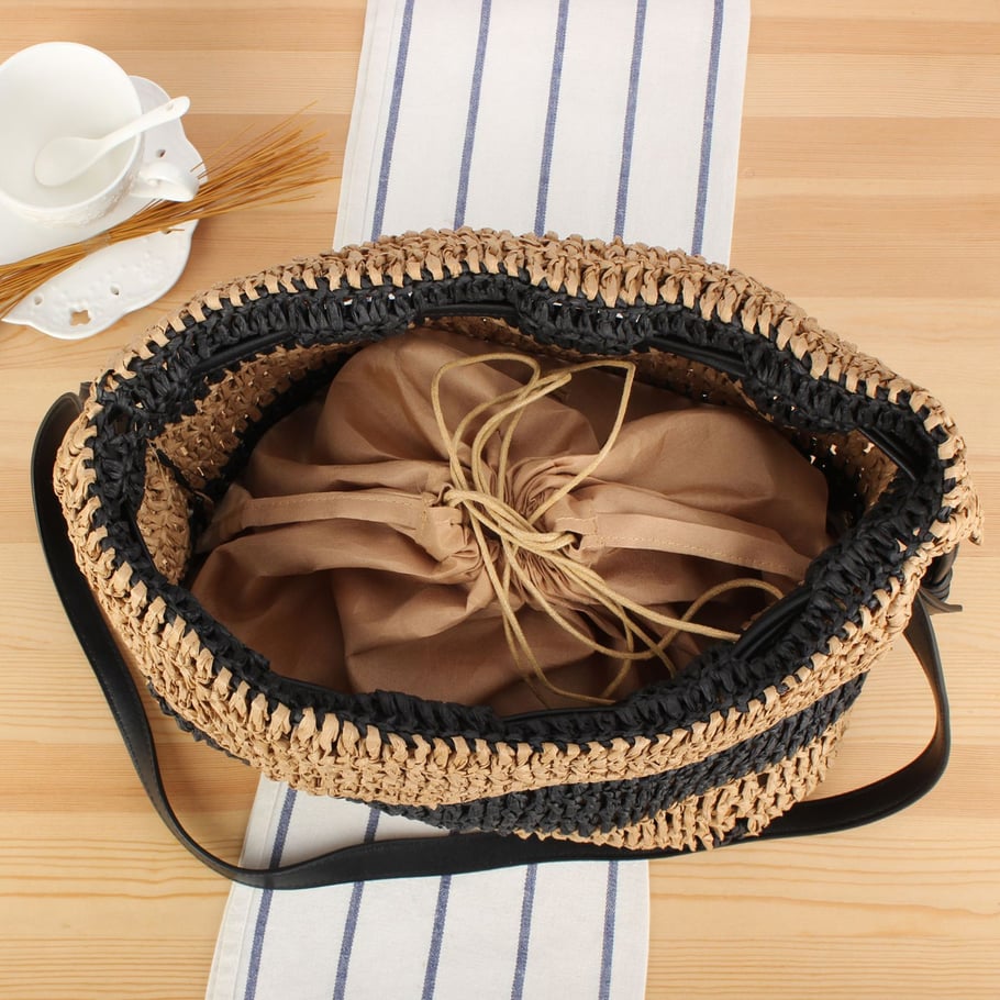 Gewebte Schultertaschen mit Streifen Bild5